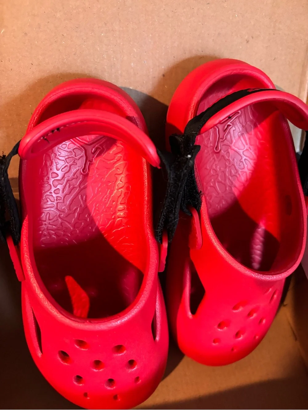 Jordan Kids Red hydrip Clog with Back Strap